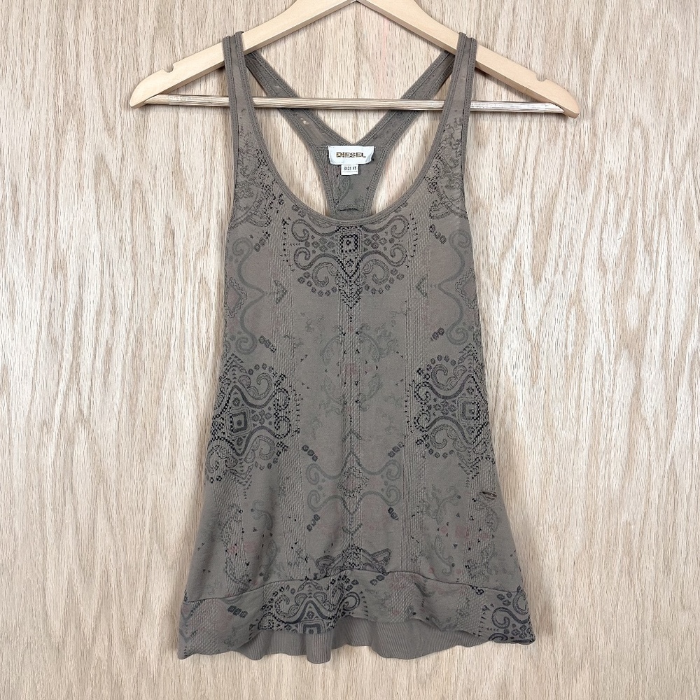 Diesel Distressed Racerback Tank Top